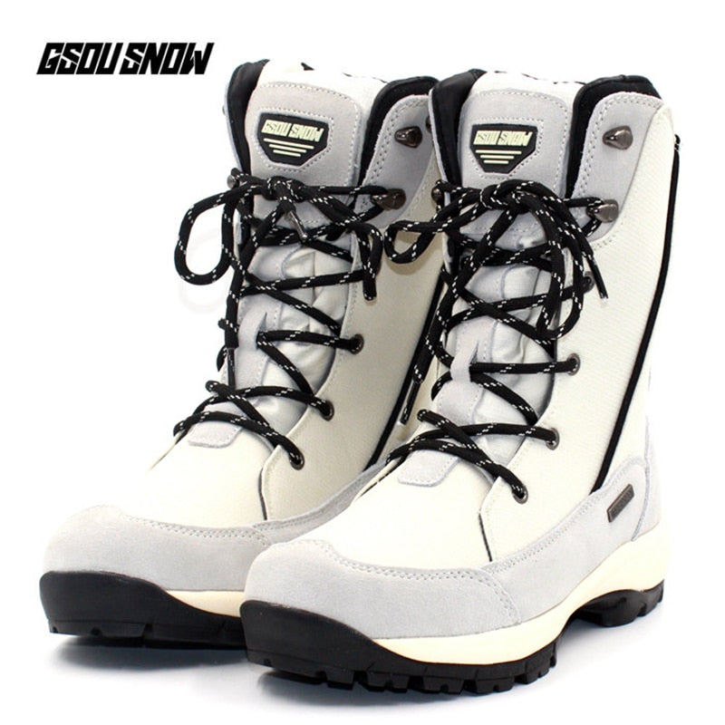 Gsou Snow New Outdoor Snow Boots Women Ski Waterproof Shoes