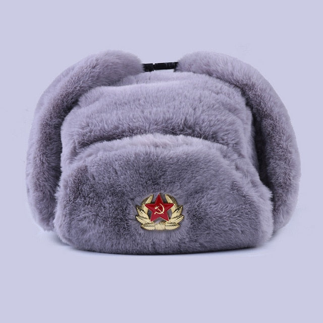 Soviet Badge Ushanka Russian Hat