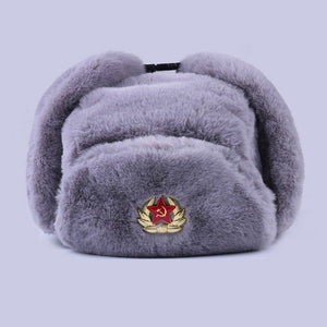 Soviet Badge Ushanka Russian Hat