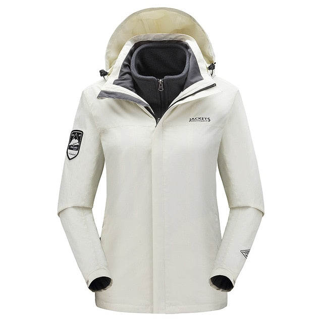 Ski jacket Women Waterproof Mountain Ski Warm Plus Size Fleece Ski-wear