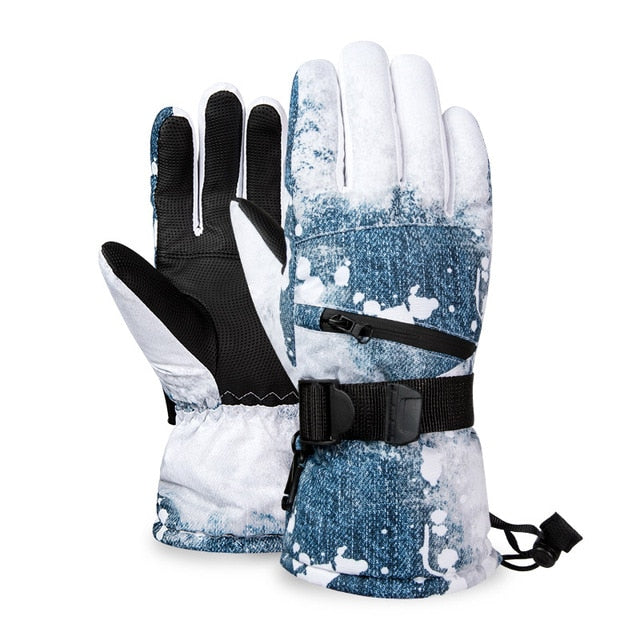 COPOZZ Thermal Ski Gloves Men Women Winter Fleece Waterproof