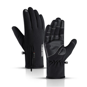 Winter Waterproof Gloves Touch Screen Anti-Slip Zipper Gloves