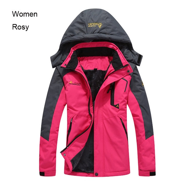 TRVLWEGO Ski Jacket Trekking Women Men Waterproof Fleece