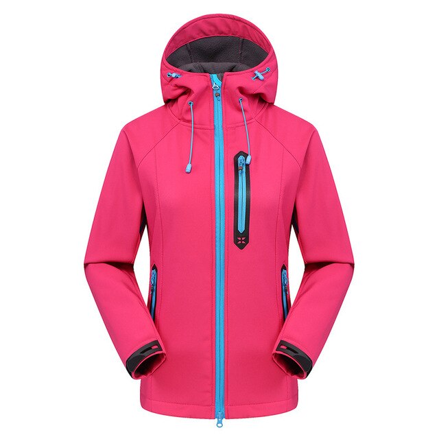 Fleece Heated Softshell Waterproof Outdoor Ski Jacket Women Mountain