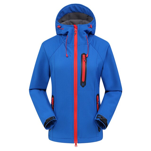 Fleece Heated Softshell Waterproof Outdoor Ski Jacket Women Mountain