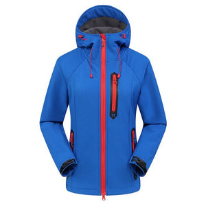 Fleece Heated Softshell Waterproof Outdoor Ski Jacket Women Mountain