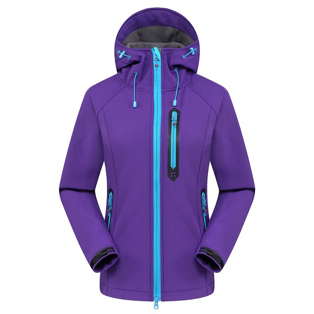 Fleece Heated Softshell Waterproof Outdoor Ski Jacket Women Mountain