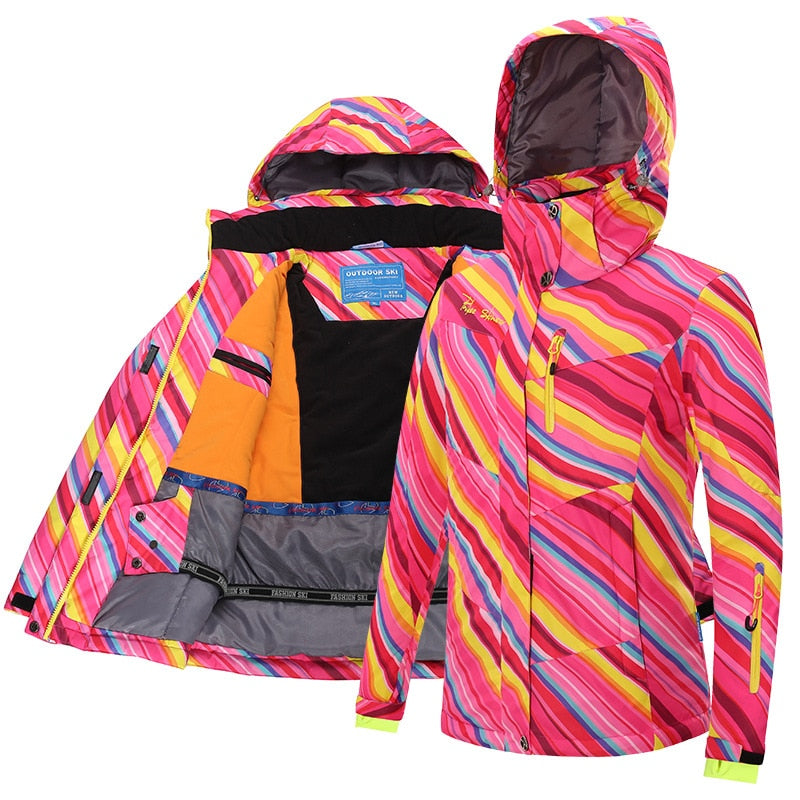 Befusy Winter Ski Jacket Women Waterproof Windproof Snowboard Coat