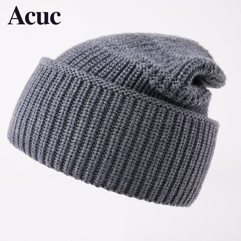 Men's winter thick wool cap