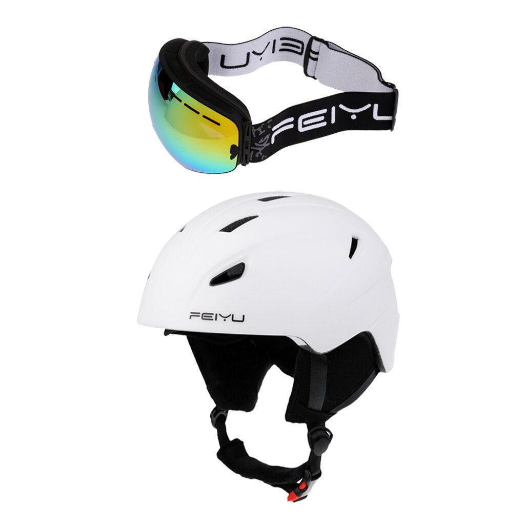 Sports Helmet With Ski Goggles